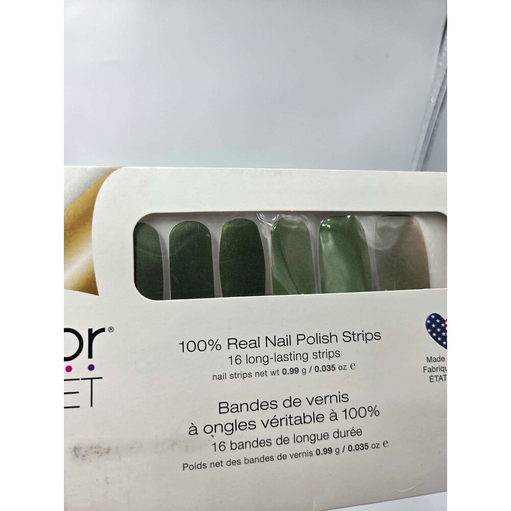 Color Street Green Glitter Nail Polish Strips 16 Strips 0.035oz Viper-active